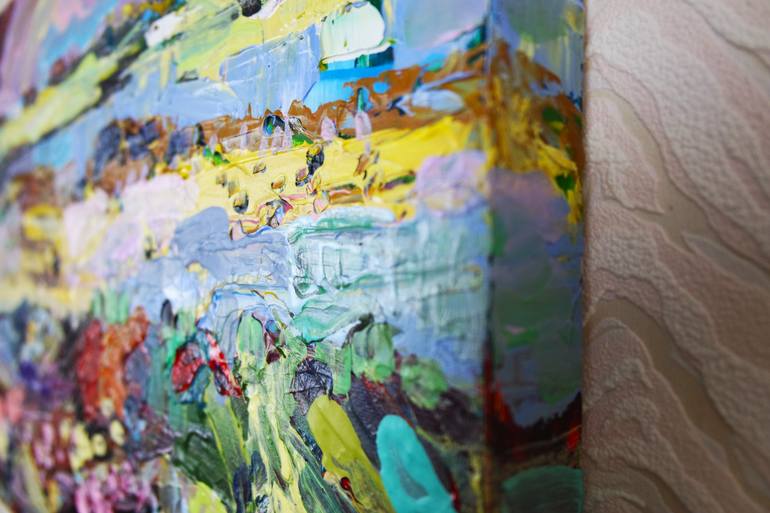 Original Abstract Expressionism Landscape Painting by Eraclis Aristidou