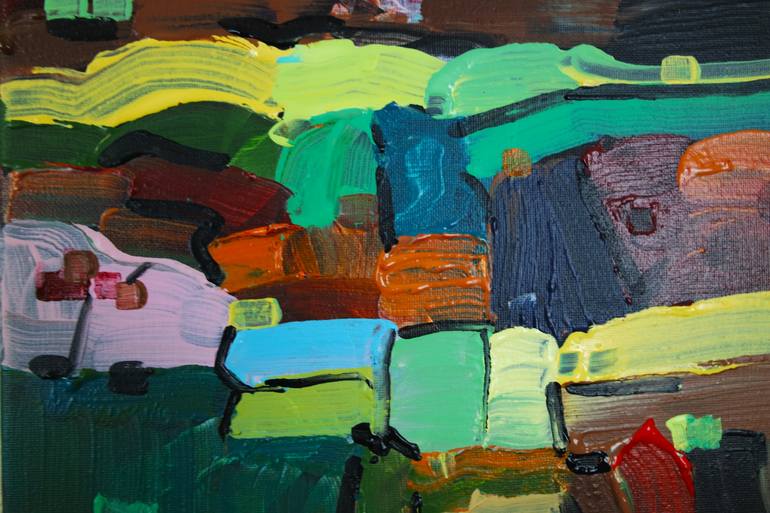 Original Color Field Painting Landscape Painting by Eraclis Aristidou