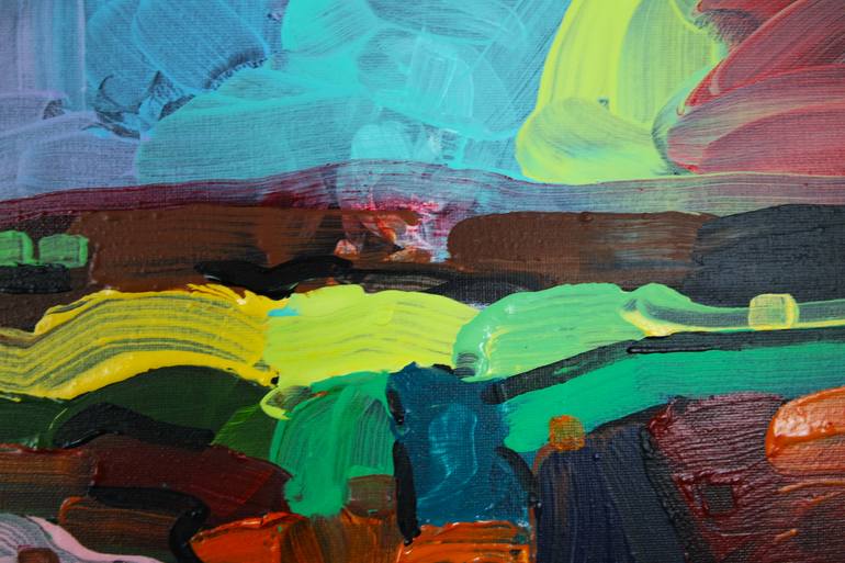 Original Color Field Painting Landscape Painting by Eraclis Aristidou