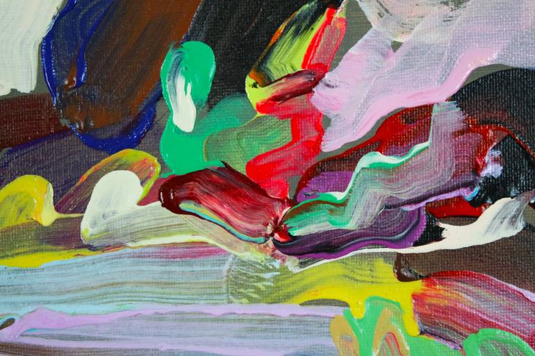 Original Abstract Expressionism Erotic Painting by Eraclis Aristidou