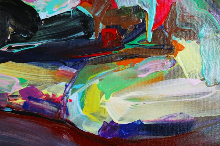 Original Abstract Expressionism Nude Painting by Eraclis Aristidou
