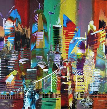 Print of Abstract Expressionism Cities Paintings by Eraclis Aristidou