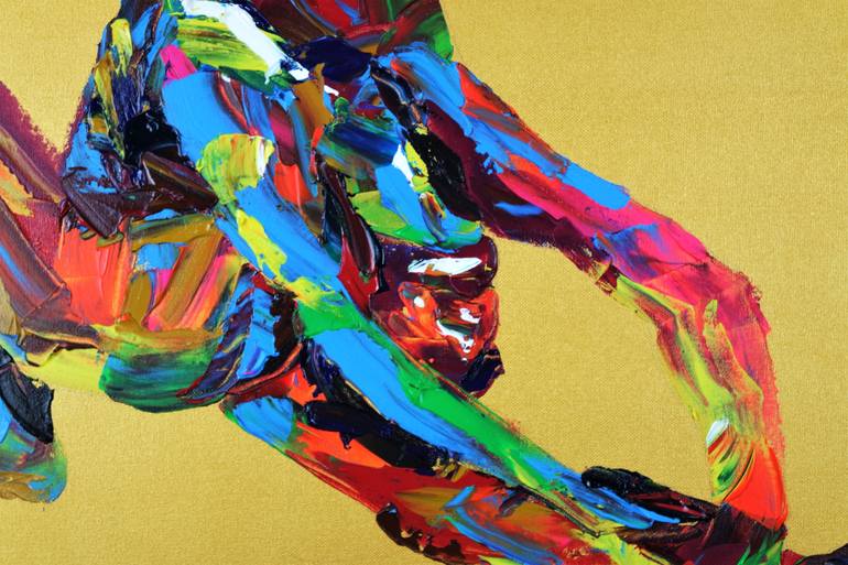 Original Abstract Expressionism Nude Painting by Eraclis Aristidou