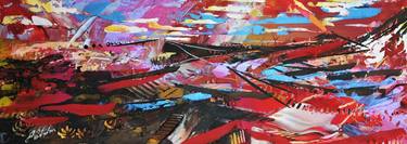 Original Abstract Landscape Paintings by Eraclis Aristidou