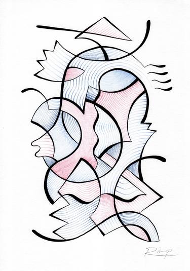 Original Abstract Calligraphy Drawings by Sylvain Rimp