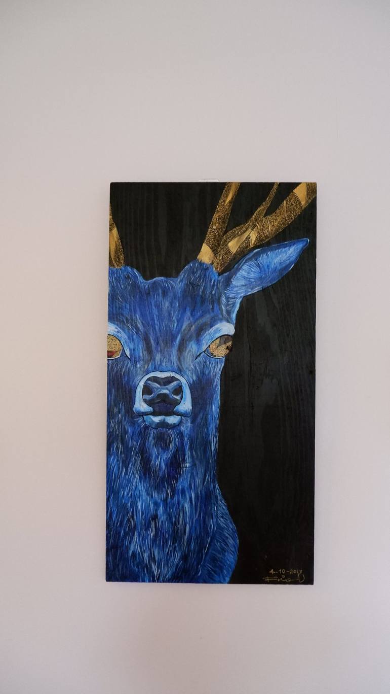 Original Fine Art Animal Painting by RIO UMEZAWA