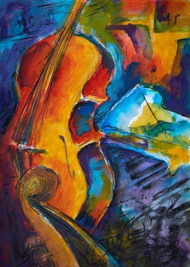 Print of Abstract Music Drawings by Valentina Grigorova