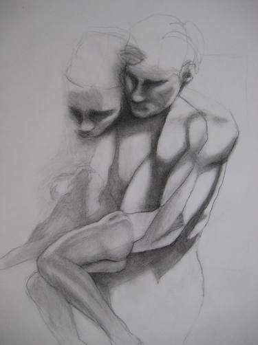 Original Figurative Nude Drawing by Frank Vining
