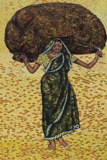 Original Art Deco Women Paintings by Kajori Ghoshal