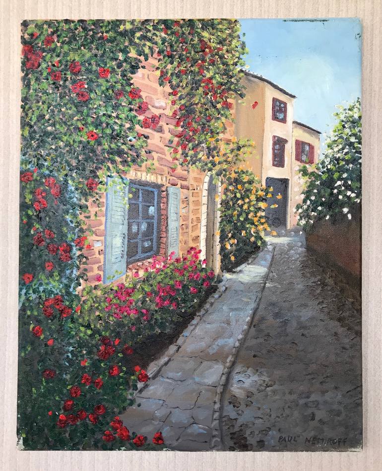 French Village Lane Painting by Paul Nemiroff | Saatchi Art