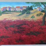 Tuscan Village Near a Poppy Field by Paul Nemiroff