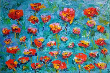 Print of Abstract Expressionism Floral Paintings by Taisiia Yaroshenko