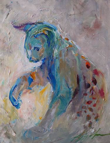 Original Abstract Cats Paintings by Kyoko Yoshida