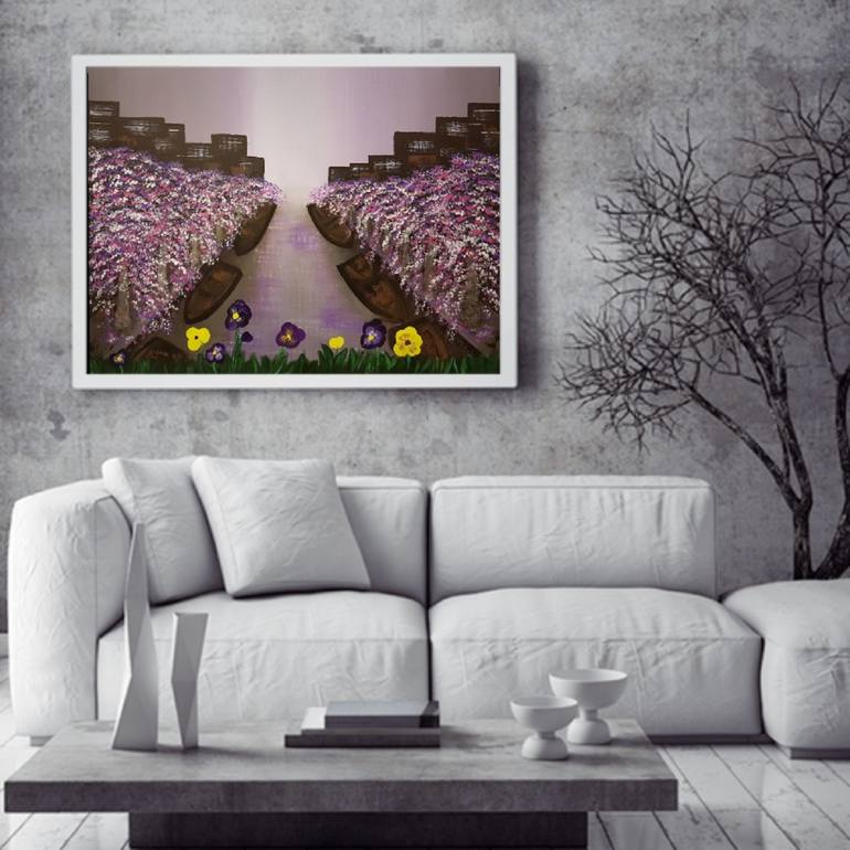 Original Fine Art Cities Painting by Joli's Paintings