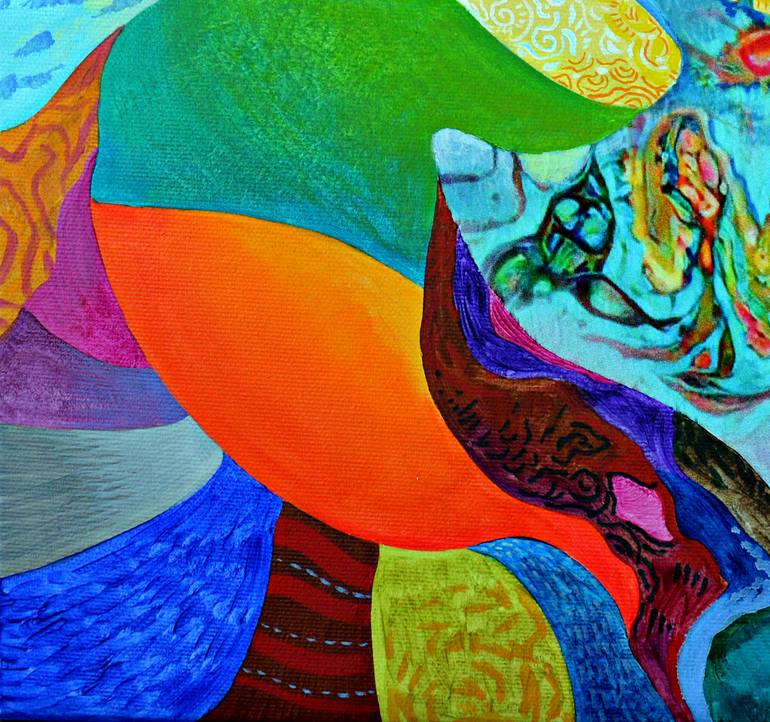 Original Pop Art Landscape Painting by Silvia Pavlova