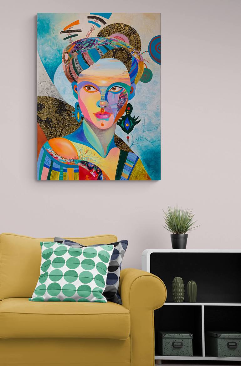 Original Pop Art Women Painting by Silvia Pavlova