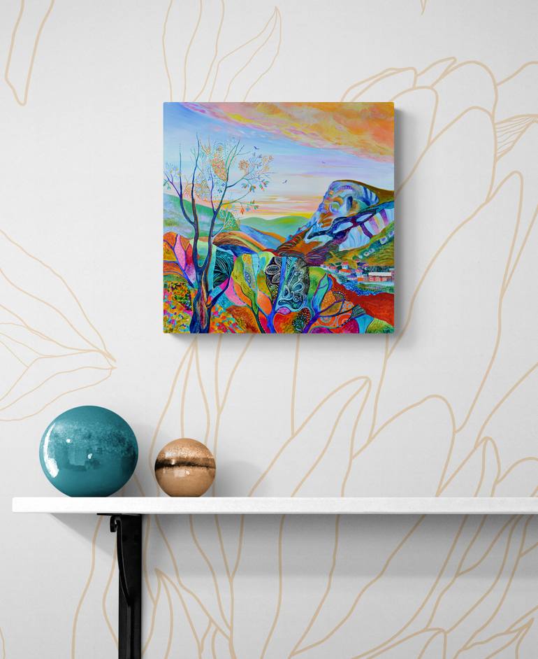 Original Illustration Landscape Painting by Silvia Pavlova