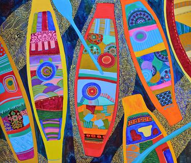 Print of Art Deco Boat Paintings by Silvia Pavlova