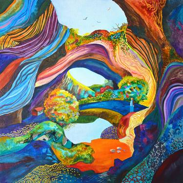 Print of Pop Art Landscape Paintings by Silvia Pavlova