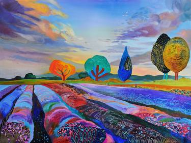 Print of Impressionism Landscape Paintings by Silvia Pavlova