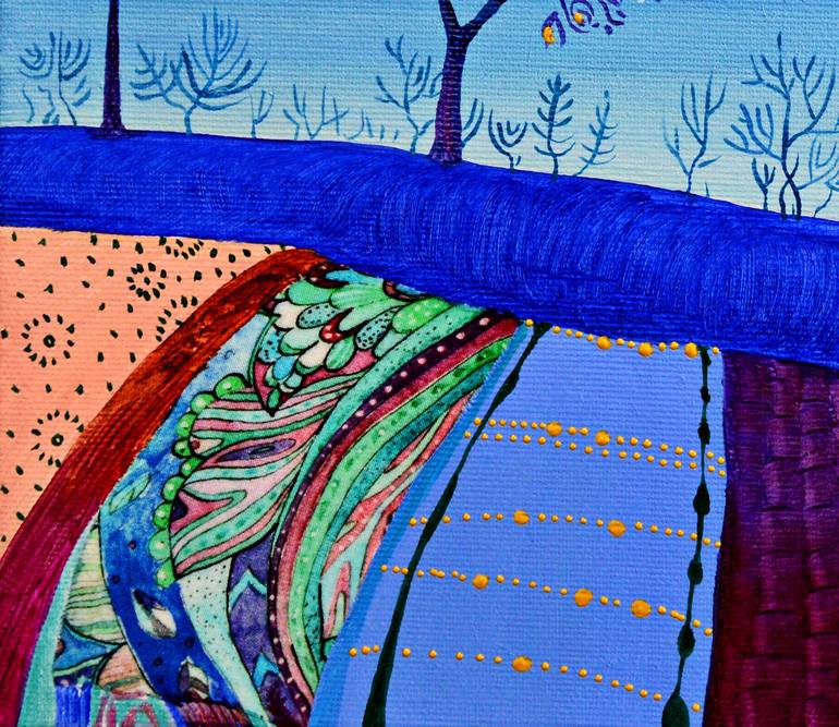 Original Illustration Landscape Painting by Silvia Pavlova