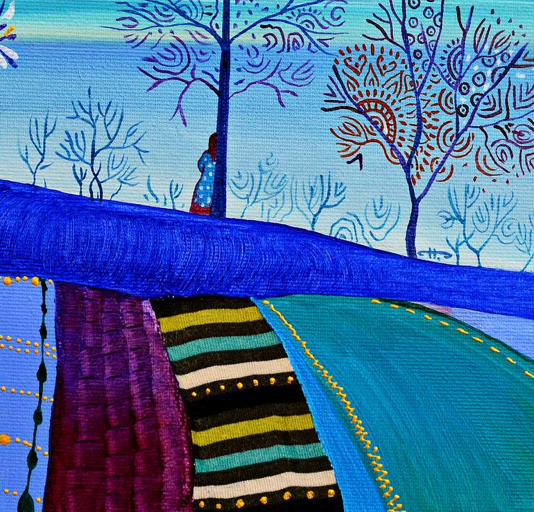 Original Illustration Landscape Painting by Silvia Pavlova