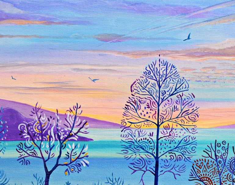 Original Illustration Landscape Painting by Silvia Pavlova