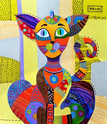Print of Cats Paintings by Silvia Pavlova