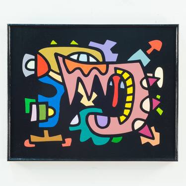 Original Pop Art Abstract Paintings by Santos Orellana