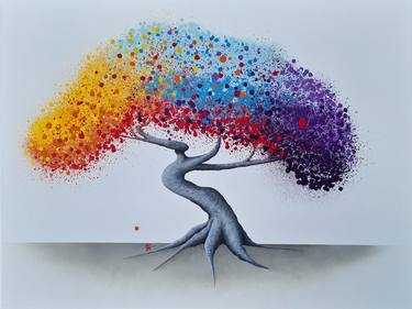 Original Abstract Tree Paintings by Johnman Spraycan