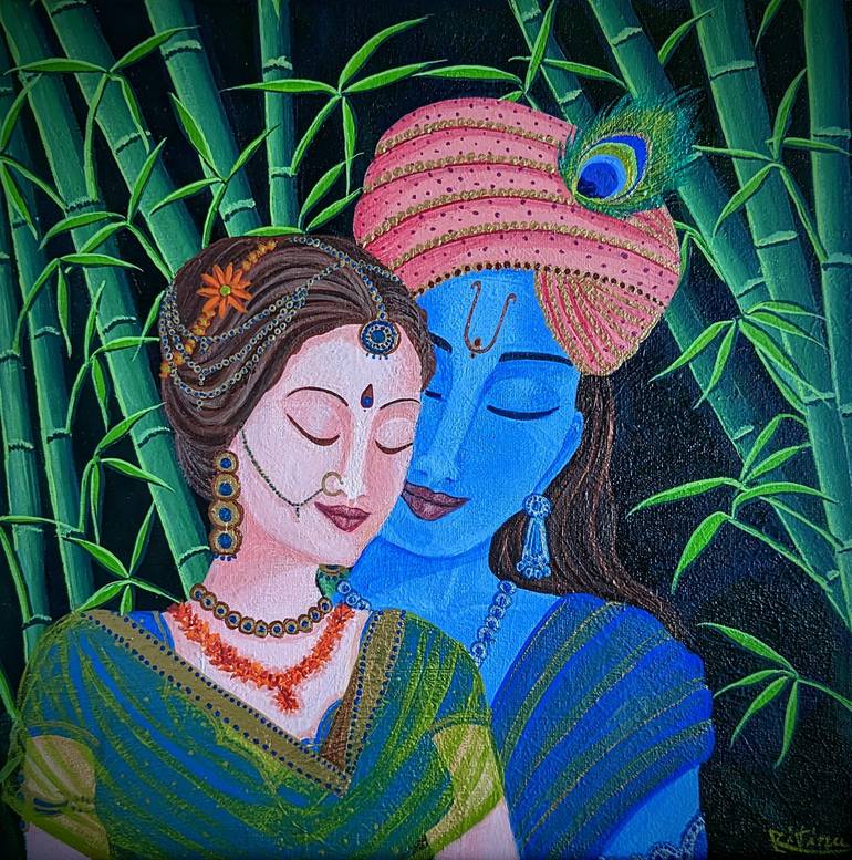 Original Fine Art Religious Painting by Ritina Ansurkar