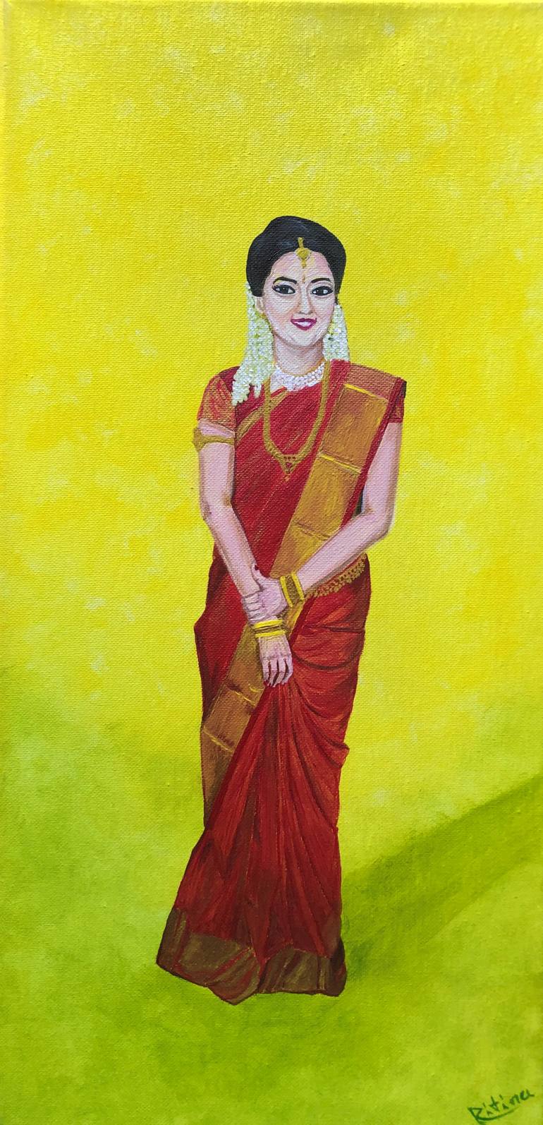 Original Folk Women Painting by Ritina Ansurkar