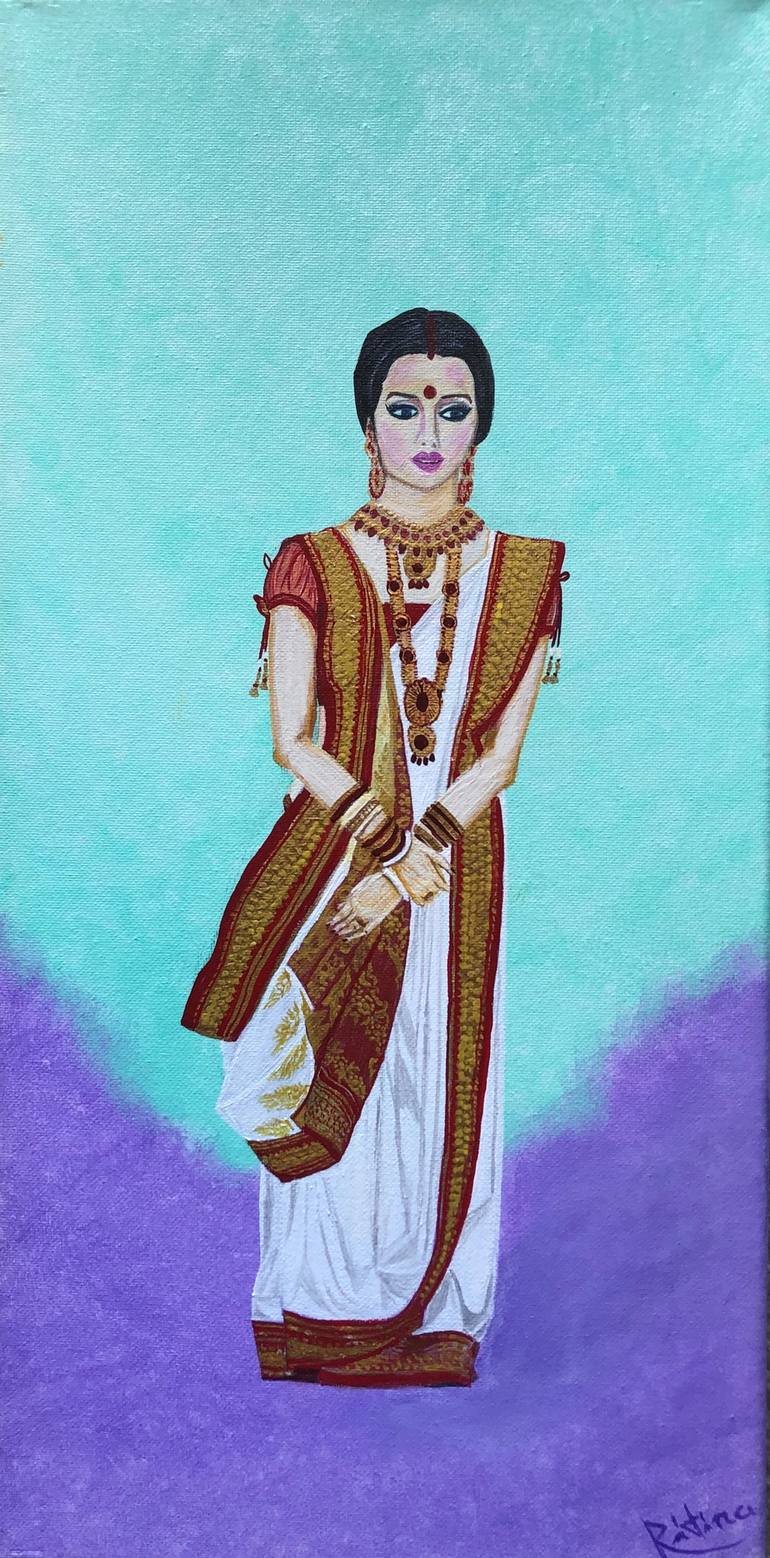 Original Folk Women Painting by Ritina Ansurkar
