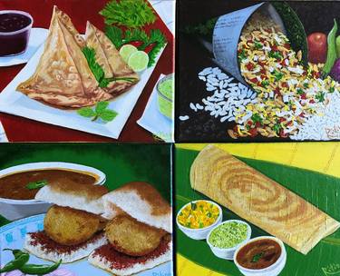 Original Photorealism Food Paintings by Ritina Ansurkar