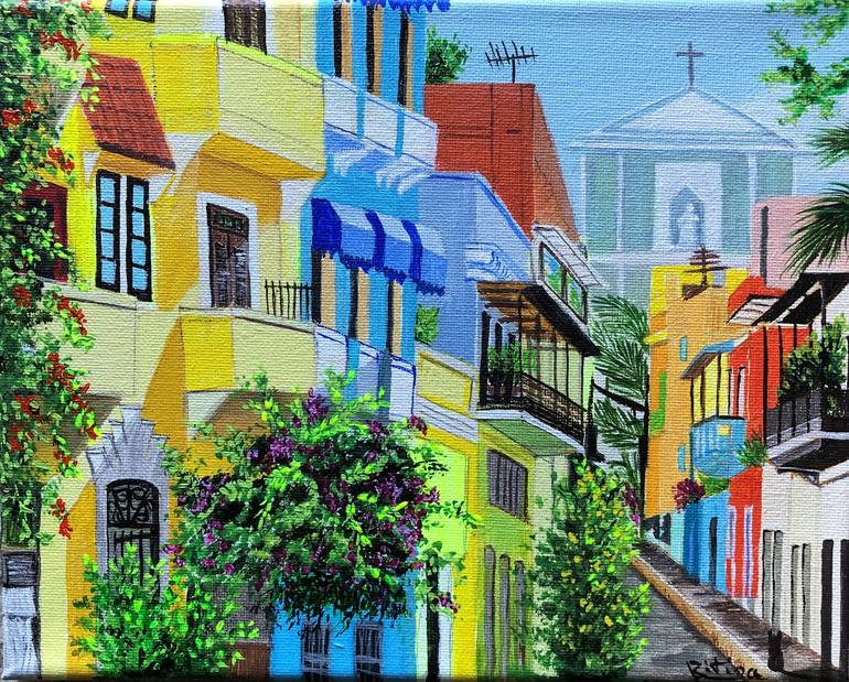 Original Fine Art Places Painting by Ritina Ansurkar