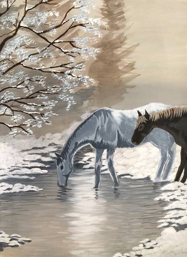 Original Fine Art Animal Paintings by Ritina Ansurkar