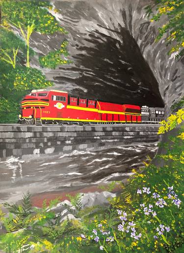 Print of Train Paintings by Ritina Ansurkar