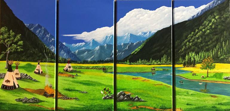 Print of Fine Art Landscape Paintings by Ritina Ansurkar
