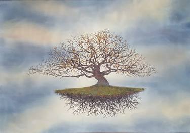 Original Surrealism Tree Paintings by Stefano Bersani