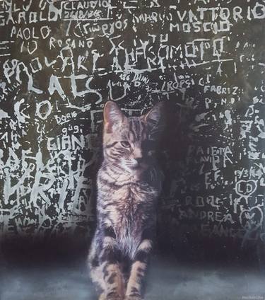 Cat on graffiti thumb