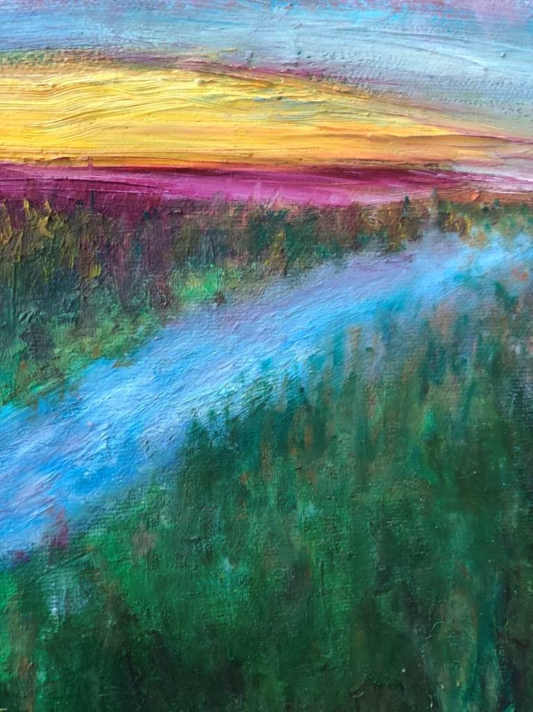 Original Expressionism Landscape Painting by Anastasia Maliutina