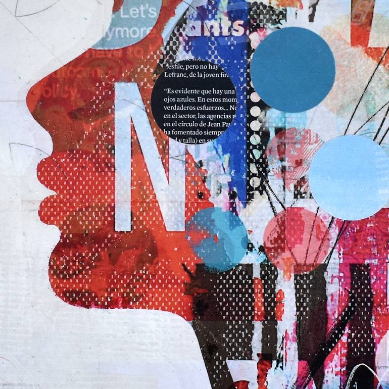 Original Geometric Women Collage by Manel Villalonga