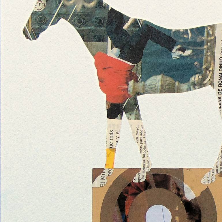 Original Figurative Horse Collage by Manel Villalonga