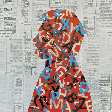 Original Pop Art Men Collage by Manel Villalonga