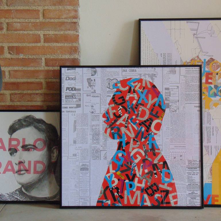 Original Pop Art Men Collage by Manel Villalonga