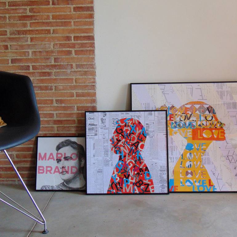 Original Pop Art Men Collage by Manel Villalonga