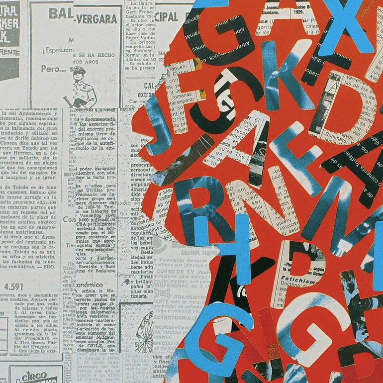 Original Pop Art Men Collage by Manel Villalonga