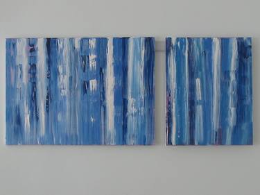 Abstract blue, diptych # 42 thumb