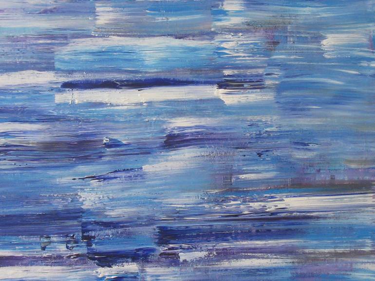 Original Abstract Expressionism Seascape Painting by Lina JILANI
