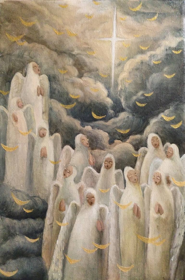 angels singing painting